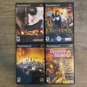 Lot of 4 PlayStation 2 PS2 Video Games - Devil May Cry 2, LOTR Return of King